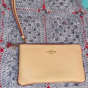 Coach wristlet with red ❤️charm